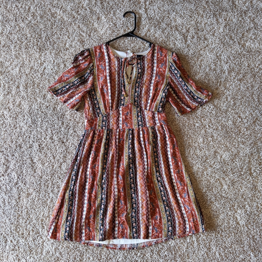 Francesca's Flutter Sleeve Dress